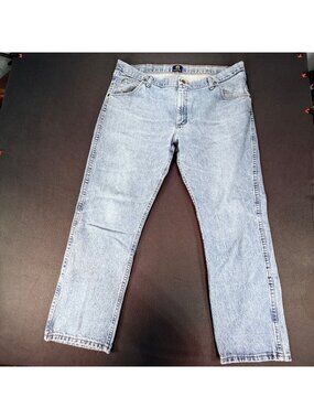 Wrangler Cowboy Cut Regular Fit Mens 40X30 Cotton Blue Jeans 47MWZSW